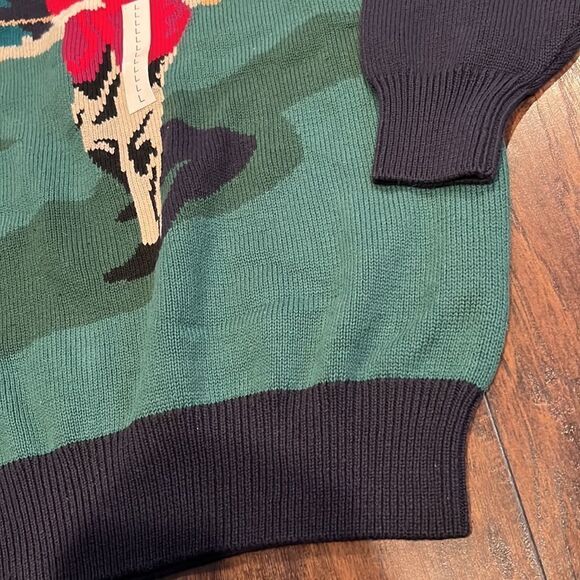 Vintage Pringle of Scotland Golf Sweater Cotton Graphic Golfer Hong Kong size L - Picture 5 of 9